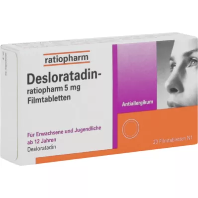 DESLORATADIN-ratiopharm 5 mg potahované tablety, 20 ks