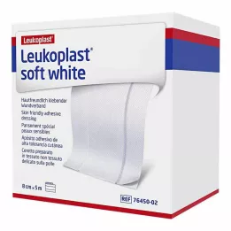 LEUKOPLAST měkká bílá omítka 8 cmx5 m v roli, 1 ks