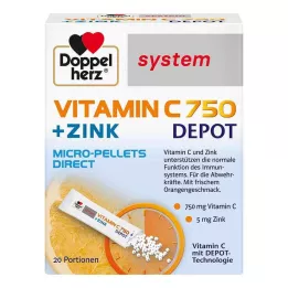 DOPPELHERZ Vitamin C 750 Depot system Pellets, 20 ks