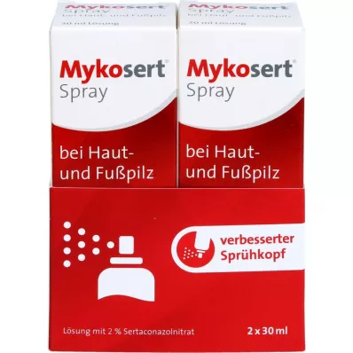 MYKOSERT Sprej na kůži a plíseň nohou, 2x30 ml