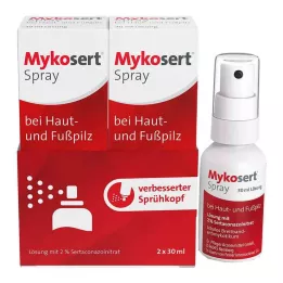 MYKOSERT Sprej na kůži a plíseň nohou, 2x30 ml