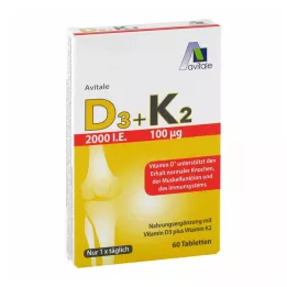 Vitamin D3+K2 2000 I.U., 60 ks