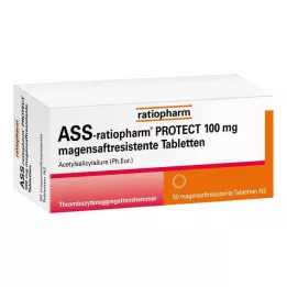 ASS-ratiopharm PROTECT 100 mg entericky potahované tablety, 50 ks