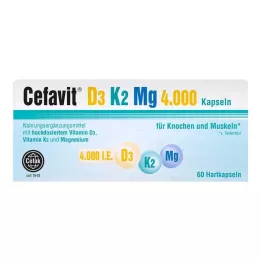 CEFAVIT D3 K2 Mg 4000 I.U. tvrdé kapsle, 60 ks