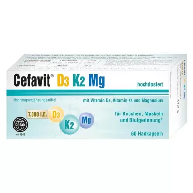 CEFAVIT D3 K2 Mg 7 000 I.U. tvrdé kapsle, 60 ks