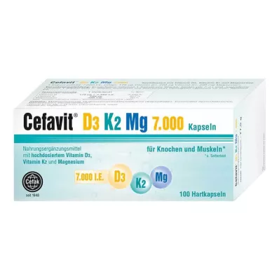 CEFAVIT D3 K2 Mg 7 000 I.U. tvrdé kapsle, 100 ks