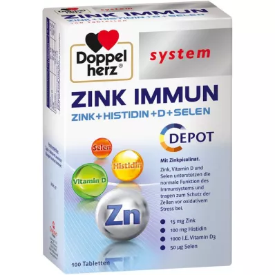 DOPPELHERZ Zinc Immune Depot System Tablets, 100 kapslí
