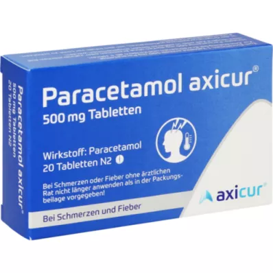 PARACETAMOL axicur 500 mg tablety, 20 ks