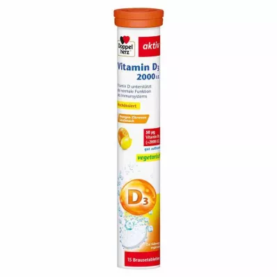 Doppelherz Vitamin D3 2000 IU šumivé tablety, 15 ks