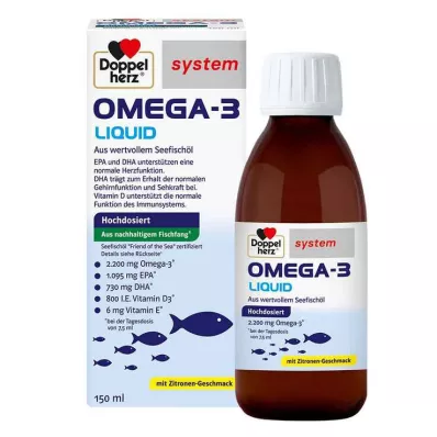 DOPPELHERZ Systém Omega-3 Liquid, 150 ml