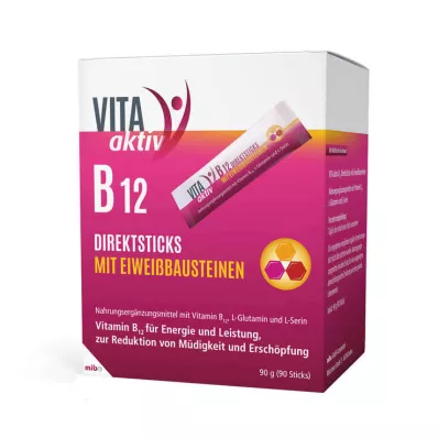 VITA AKTIV B12 Direct Sticks s proteinovými stavebními bloky, 90 ks