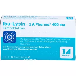 IBU-LYSIN 1A Pharma 400 mg potahované tablety, 10 ks