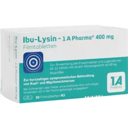 IBU-LYSIN 1A Pharma 400 mg Potahované tablety, 50 kapslí