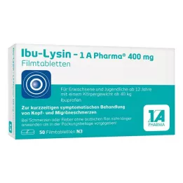 IBU-LYSIN 1A Pharma 400 mg Potahované tablety, 50 kapslí