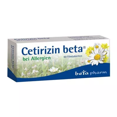 Cetirizin beta potahované tablety pro alergie, 60 kusů