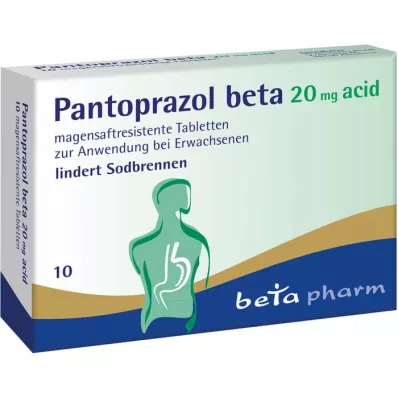 PANTOPRAZOL beta 20 mg kyselé enterické tablety, 10 ks