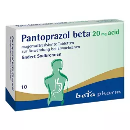 Pantoprazol beta 20 mg kyselé enterosolventní tablety, 10 ks