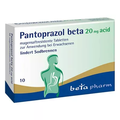 Pantoprazol beta 20 mg kyselé enterosolventní tablety, 10 ks