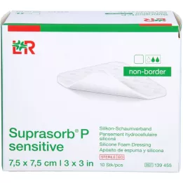 SUPRASORB P sensitive PU-Pěna v.non-bor.7,5x7,5, 10 ks