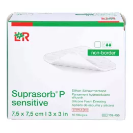 Suprasorb P sensitive PU-pěna neborová 7,5x7,5, 10 ks