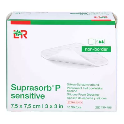 Suprasorb P sensitive PU-pěna neborová 7,5x7,5, 10 ks