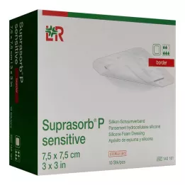 Suprasorb P sensitive PU-pěnová bordura 7,5x7,5cm, 10 ks
