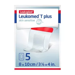 LEUKOMED T plus skin sensitive sterilní 8x10 cm, 5 ks