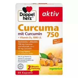 DOPPELHERZ Curcuma 750 kapslí, 60 kapslí