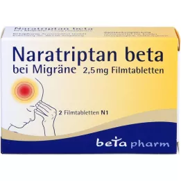 NARATRIPTAN beta při migréně 2,5 mg potahované tablety, 2 ks