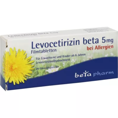 LEVOCETIRIZIN beta 5 mg potahované tablety, 20 ks