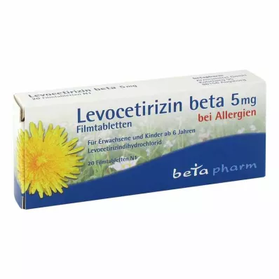 Levocetirizin beta 5 mg potahované tablety, 20 ks