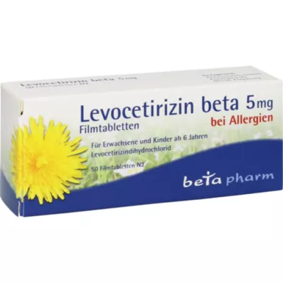 LEVOCETIRIZIN beta 5 mg potahované tablety, 50 ks