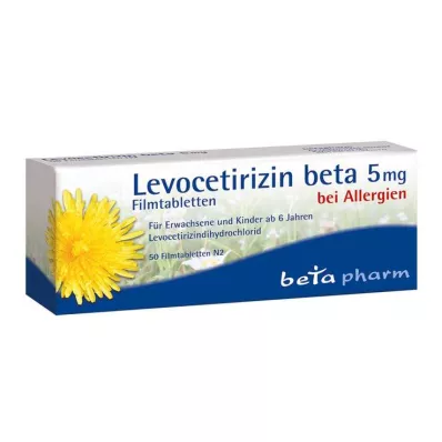 Levocetirizin beta 5 mg potahované tablety, 50 ks