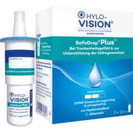 HYLO-VISION Oční kapky SafeDrop Plus, 2X10 ml