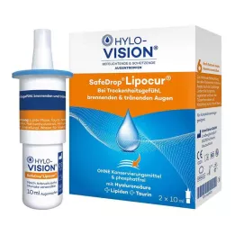HYLO-VISION Oční kapky SafeDrop Lipocur, 2x10 ml