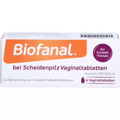 BIOFANAL na vaginální mykózu 100 000 I.U. vaginální tab, 6 ks