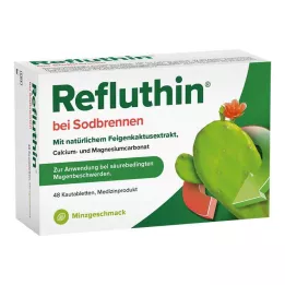 REFLUTHIN na pálení žáhy žvýkací tablety máta, 48 ks
