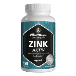 ZINK AKTIV 25 mg veganské tablety s vysokou dávkou, 180 ks