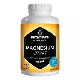 MAGNESIUMCITRAT 360 mg veganské kapsle, 180 ks