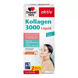DOPPELHERZ Kolagen 3000 Tekuté tyčinky, 14 ks