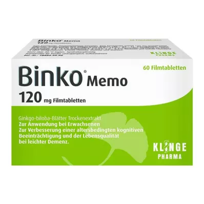 BINKO Memo 120 mg potahované tablety, 60 ks BINKO Memo 120 mg potahované tablety, 60 ks
