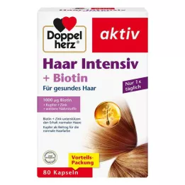 DOPPELHERZ Hair Intensive+Biotin Capsules, 80 kapslí