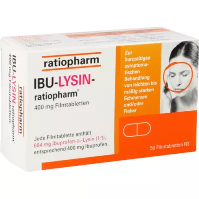 IBU-LYSIN-ratiopharm 400 mg potahované tablety, 50 ks