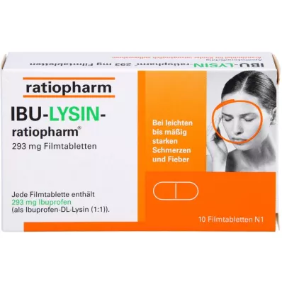 IBU-LYSIN-ratiopharm 293 mg potahované tablety, 10 ks