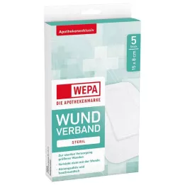 Wepa obvaz na rány 8x15 cm sterilní, 5 ks