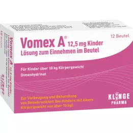 VOMEX 12,5 mg dětský perorální roztok v sáčku, 12 ks
