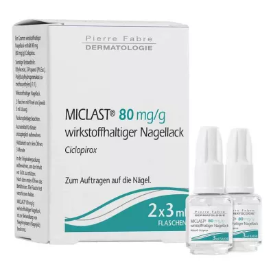 Miclast 80 mg/g aktivní lak na nehty, 2X3 ml