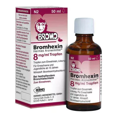 Bromhexin HERMES Medicines® 8 mg/ml kapky, 50 ml