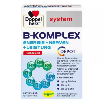DOPPELHERZ Tablety systému B-komplex, 120 ks
