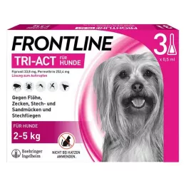 FRONTLINE Tri-Act kapací roztok pro psy 2-5 kg, 3 ks